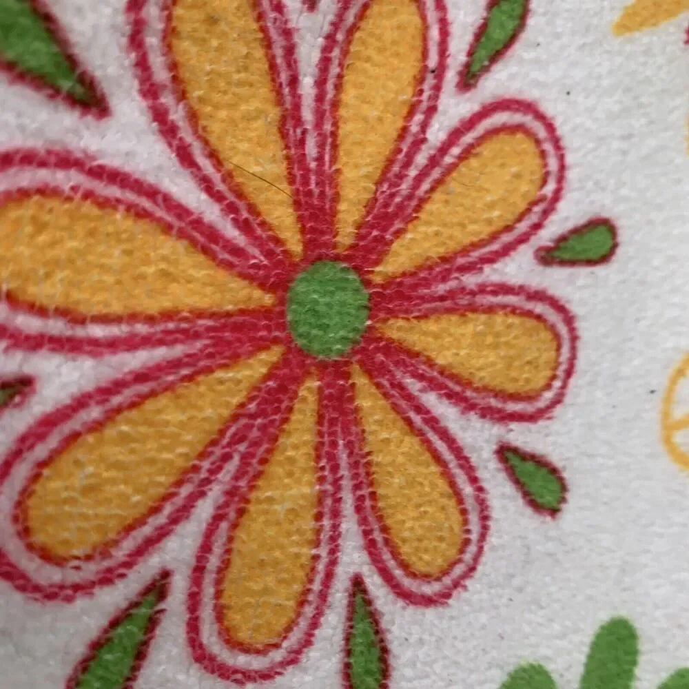 Diva Darling Terry Body Wrap White Flower Power Hippie Peace Design Size Large